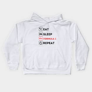 Eat sleep formula repeat Kids Hoodie